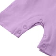 thumbnail image 5 of Yutgune Baby Boy Girl Cotton Romper Summer Solid Color Short Sleeve Button Front Bodysuit Crawling Suit Sizes 0-24 Months, 5 of 5