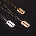 thumbnail image 4 of Stainless Steel Razor Blades Pendant Necklaces Men Shaver Punk Necklaces Jewelry, 4 of 6