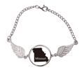 thumbnail image 1 of Pulsera Missouri America usa mapa silueta Unbranded pulsera alas de Angel, 1 of 3