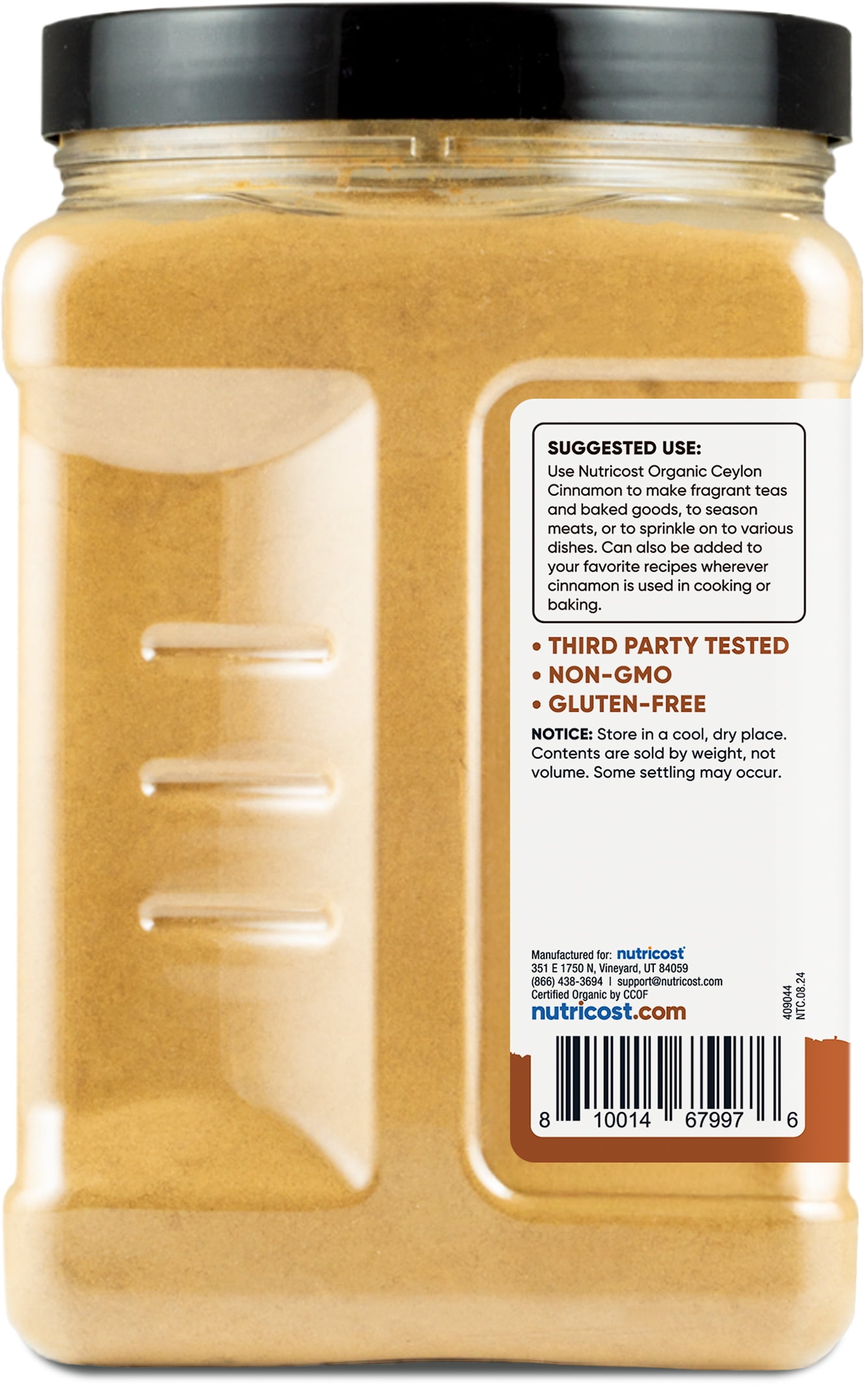 Nutricost Organic Ceylon Cinnamon (2 Pounds) - Gluten-Free, GMO-Free