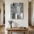 thumbnail image 3 of Canvas Wall Art, Grey Abstract Framed Canvas Prints for Bathroom Hallway, Modern Mottled Art Oil Painting Small Gallery Wrapped Wall Decor for Home Office, Gifts, 8"x10" Ship Next Day, 3 of 9
