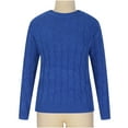 thumbnail image 5 of ZRGHAOYLQ Cable Knit Sweater Womens Long Sleeve Chunky Pullover Sweaters Fashion 2025 Fall Shirts Cozy Soft Crew Neck Jumper Top Casual Warm Tops, 5 of 9