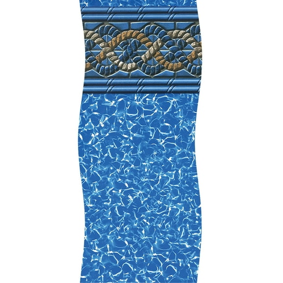 Swim Central 32583690 18 x 33 ft. Blue & White Oval Mystri Unibead Above Ground Swimming Pool Liner