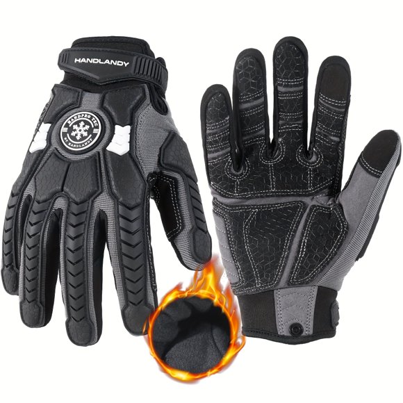 Chok ThermalGuard Insulated Work Gloves for Men - Water Resistant Heavy Duty Cold Weather Mechanic Gloves with Warmth and Grip for Winter Outdoor Activities