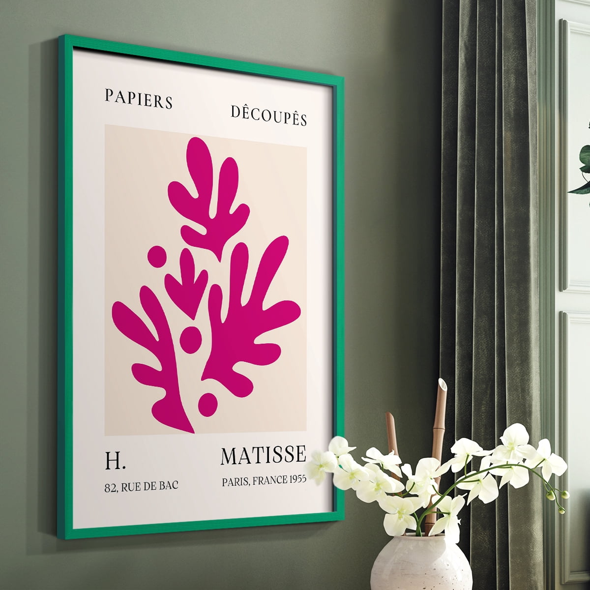 Matisse CLXIII Framed Print in Green Solid Wood 11 x 14 Framed Print