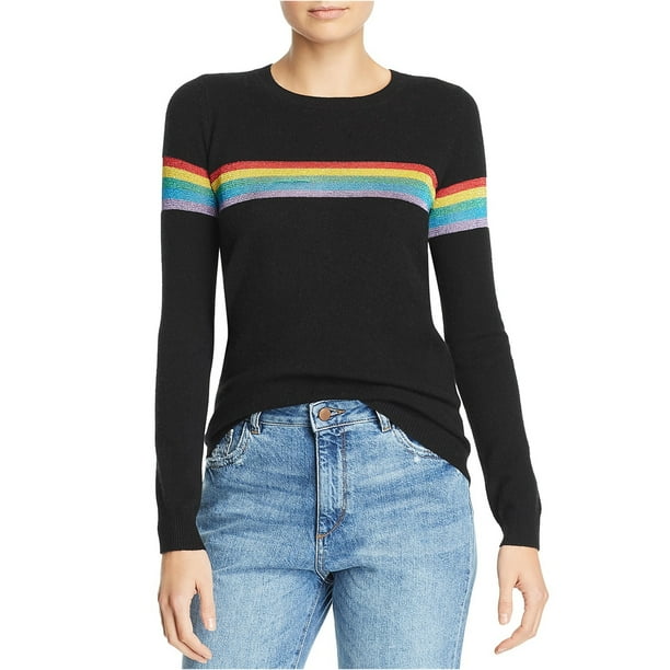 Madeleine Thompson sueter arcoiris para mujer negro pequeno Madeleine Thompson Pull over Walmart en linea