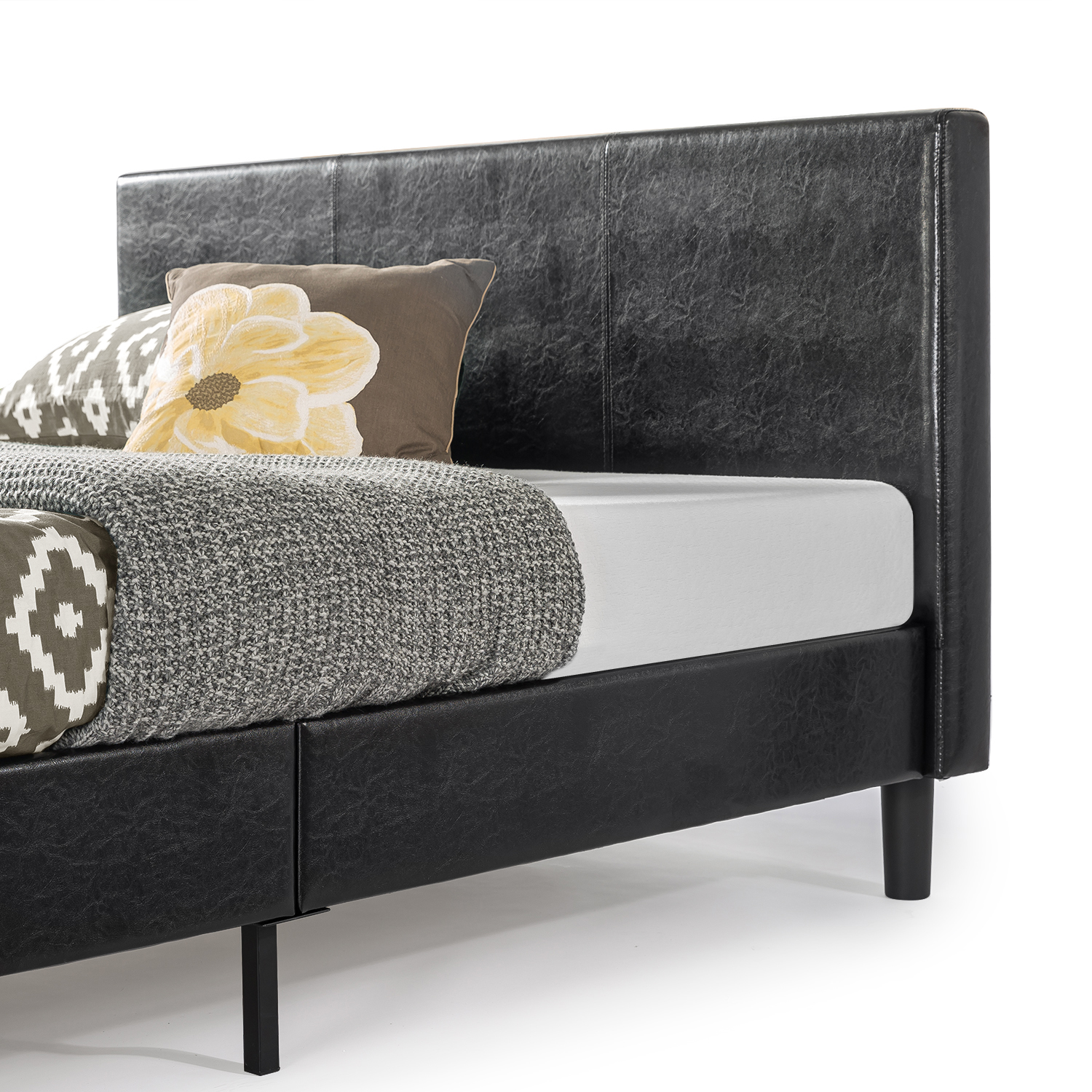 Best Price Mattress Agra Upholstered Faux Leather Platform Beds