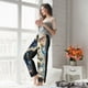thumbnail image 5 of Balery Exotic Blue Cat Pantalones de pijama para mujer, pijamas ultraligeros, pantalones de estar por casa-Large, 5 of 6