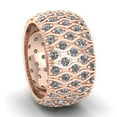 thumbnail image 2 of Natural 5.00Ct Round Cut Diamond Wide 5Row Anniversary Wedding Eternity Band Ring 18k Gold IJ SI2, 2 of 3