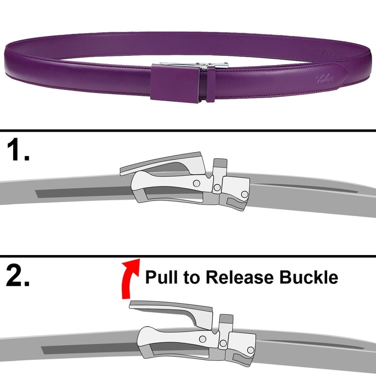 Falari Automatic Ratchet Belt For Women, Kids, Boys, Girls – Genuine Leather, Adjustable No-Hole Design