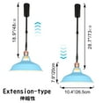 thumbnail image 3 of FSLiving Adjustable Height Track Pendnat Light H-Type Macaron Retractable Track Spotlight with Telescoping Rod Adjustable Gimbaled Lamp-Post Halo Track DIY Instant On Cover Lamp, Blue - 1 Light, 3 of 7