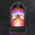 thumbnail image 2 of BNNG Halloween Tombstone Yard Sign Decorations Outdoor, Glow in the Dark Halloween Tombstone Lawn Sign with Stakes, Halloween Props for Yard Garden Outdoor Halloween Party Decor, 2 of 2
