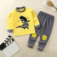 thumbnail image 2 of Caqnni Toddler Baby Boy Clothes Boy Fall Winter Outfit Long Sleeve Letter Sweatshirt Plaid Jogger Pants Set for 0 6 12 18 24 M 1t 2t 3t 4t 5t Pajamas & Dailywear Setï¼3-4 Years, 2 of 8