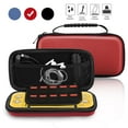 thumbnail image 1 of Carrying Case Protective Case Cover & Screen Protector for Nintendo Switch Lite, Portable Carrier Travel Bag Case with 10 Game Card Slots for Switch Lite & Accessories (Black/Red/Blue), 1 of 7