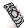 thumbnail image 1 of Funda de fibra de carbono de marco abierto para iPhone. Flujo de aire mejorado y disipación de calor magnética. Ligera y protectora, con cubierta para cámara (azul, para iPhone 14 Pro Max)., 1 of 7