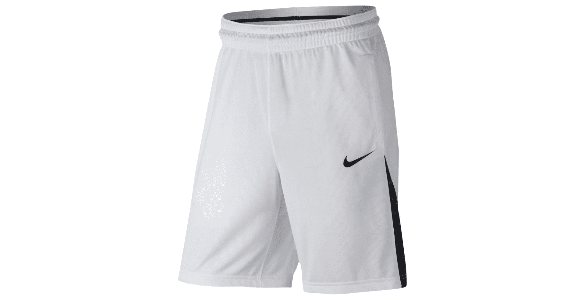Nike 868935-100: New 3 Point Men Basketball Shorts White Black (L, Black White) by Nike