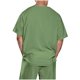 thumbnail image 3 of Playeras Elvqul Hombre Lino Liso Algodón Verde del Ejército Manga Corta Playa Cuello Redondo Botones, 3 of 7