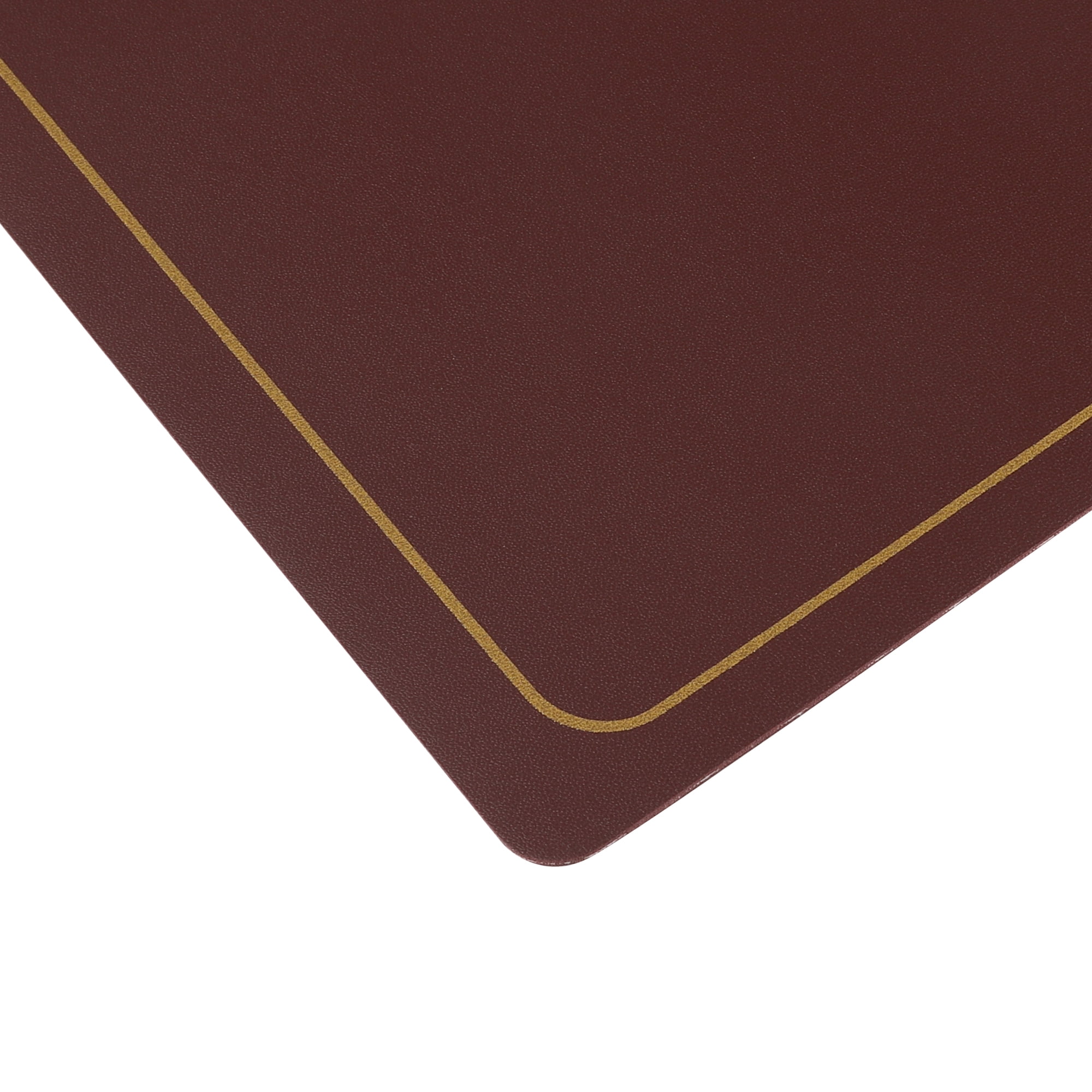 Unique Bargains Set of 6 Heat Resistant Faux Leather Placemats for Kitchen Dining Room Wine Red