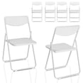 thumbnail image 2 of IVV 6 Pack Plastic Folding Chairs, 350lb Capacity, Portable Commercial Chairs for Home Office Wedding Party Indoor Outdoor Events, Stackable Design, White, 2 of 9