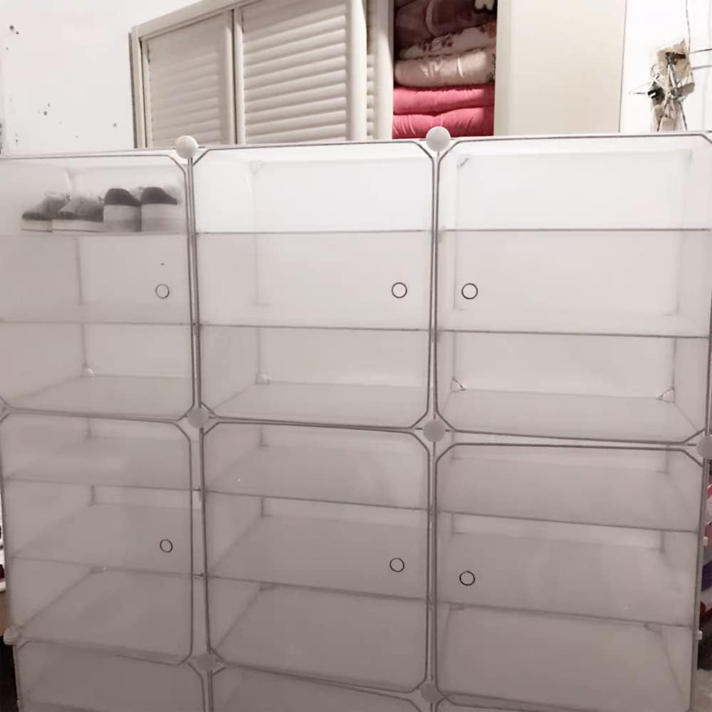 Portable Shoe Rack Organizer,72 Pair Transparent Plastic Shoe Racks,Clear Shoe Storage Organizer for Shoes Shelf Cabinet