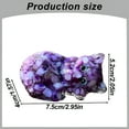 thumbnail image 2 of LAMIRO Cat Figurine - Crystal Statue - 2.95" Cat Ornaments Amethyst Cat Statue Cute Cat Gifts for Women Desk Accessories Cat Lovers Gifts Cat Memorial Gifts, 2 of 7