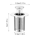 thumbnail image 3 of Brass Bathroom Drain Plug Universal Stopper With Advanced Hair Strainer Core Filter, 3 of 4