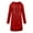 Red, variant on LEAVINGSUO Winter Coats for Women Womens Tops Plus Women's Solid Color Hoodie Zipper Long Sleeve Sweatshirts Irregular Hem Long Coat Tops with Pockets