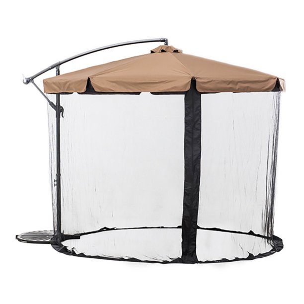 Sunjoy D Um004 1 10 Ft Steel Patio Umbrella With Net Walmart Com Walmart Com