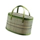 thumbnail image 4 of Cesta de regalo de bambú Cesta de regalo de regalos Doble manijas versátil Cesta de almacenamiento de alimentos para pastel de pan pasteles de pastel Verde, 4 of 9