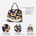 thumbnail image 3 of Sunflower Lunch Bag for Women, Reusable Insulated Cooler Cute Lunch Tote Box for Office Work, 3 of 9