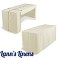 thumbnail image 6 of Lann's Linens 6' Trade Show Table Cover, Ivory - Open Back Fitted Tablecloth, 6 of 6