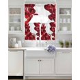 thumbnail image 3 of Valentine's Day Swag Curtains for Living Room/Bedroom Windows, Dark Red Love Heart Ballons Romantic Kitchen Curtains and Valances Set 36 Inch Length, Light Filtering Swags Valance Curtain Panels, 3 of 5