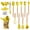 Yellow, variant on Hecef 32 PCS Silicone Cooking Utensils Set, 446°F Heat Resistant for Nonstick Cookware