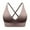 Brown, variant on XFHLMJFF Women Bra V Neck Long Line Sports Bra Strap Padded Cup Adjustable Thin Strap Fitness Yoga Short Top Comfort Lingerie