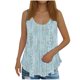 thumbnail image 2 of Puntoco Tops de cuello cuadrado para mujer, blusas casuales de moda de verano con estampados, blusas holgadas de cuello redondo sin mangas, 2 of 5
