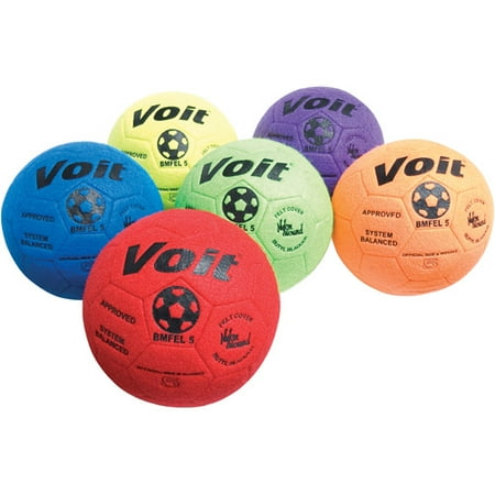Indoor Felt Soccer Ball 6-Piece Prism Pack, Size 4