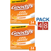 Goody's Extra Strength Headache Powder, Cool Orange Flavor,24 Powder Sticks, 2 Pack (48 Count)