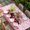 Pink Crimson LightPink, variant on Valentine's Day Table Cloths for 3 Foot Rectangle Tables, Romantic Love Roses Truck Ombre Pink Patio Waterproof Elastic Fitted Tablecloths, Washable Rectangular Table Cover for Camping