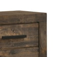 thumbnail image 3 of Wooden Nightstand with 2 Drawers and Grain Details, Brown, 3 of 9