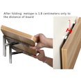 thumbnail image 2 of Soporte de estante plegable de tres pliegues, 2 uds., montaje en pared, soporte cargado por resorte, bisagra plegable de alta resistencia Herramientas y ferretería Acero inoxidable 14 pulgadas Riwesomey WJ3901-12B, 2 of 6