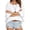 White, variant on Womens Oversized Tshirts 3/4 Batwing Sleeve Crew Neck Cotton Tops Boho Loose Tunic Summer Work Blouse Casual Basic Tee Shirts