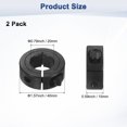 thumbnail image 3 of Uxcell 2-Pack Abrazadera de Eje de Corte Simple de 20mm de Agujero, 40mm de Diámetro Exterior, 15mm de Grosor, Abrazaderas de Eje de Acero 45 [Negro], 3 of 6