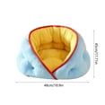 thumbnail image 3 of Gumesh Witer Warm Pet Bed - Removable Winter Cat Bed Dog Bed with Roof, Plush Cushion Mat for Indoor Cats and Small Dogs（Blue）, 3 of 6