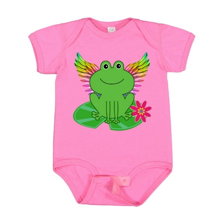 

Inktastic Frog Lily Pad Wings Girls Baby Bodysuit