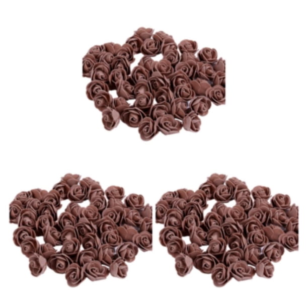 Bearachild 500 unids/set y artesanía propios arreglos florales únicos con estas cabezas de rosas con fuerte café decorativo Type1 NO1