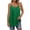 Green, variant on Summer Tank Tops for Women Spaghetti Strap Pleated Flowy Curved Hem Round Neck Sleeveless Casual Loose Beach Vacation Basic Tank Top, Green L