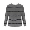 thumbnail image 4 of SHTXOZHI Men's Striped Color Block Shirts Long Sleeve Crewneck Fashion Shirt Casual Pullover Tops, 4 of 4