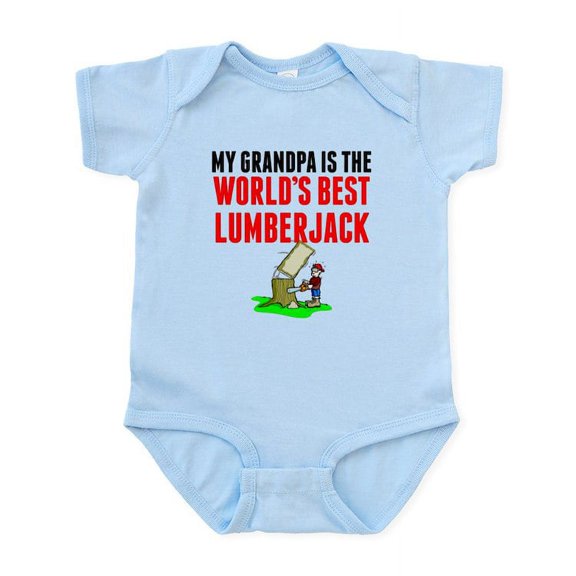 CafePress - My Grandpa Is The Worlds Best Lumberjack Body Suit - Baby Light Bodysuit, Size Newborn - 24 Months
