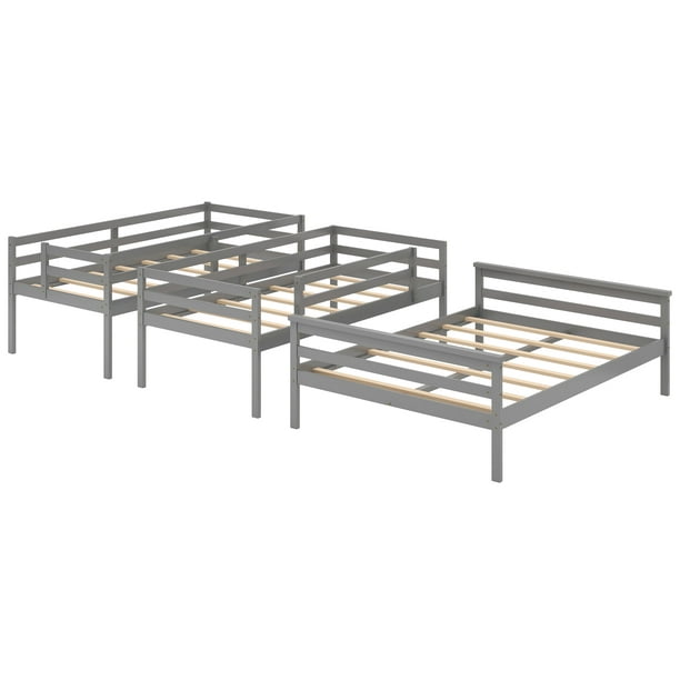 Euroco Twin Over Full Triple, Better Homes Gardens Kane Triple Bunk Bed Grayscale