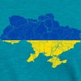 thumbnail image 3 of CafePress - Outline Ukraine Flag And Map Cracked Women's Delux - Womens Tri-blend T-Shirt, 3 of 4